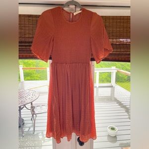 ROOLEE• Orange dress in great condition size small